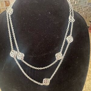 New without tags Kendra Scott Silver Double Chain Necklace
